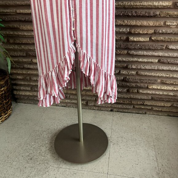 Rails Frida Striped Linen Blend Dress, Carmine Stripe Size Medium - Picture 7 of 9